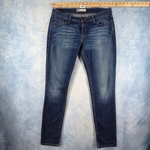 Levis 524 Too Superlow Jeans Womens 11M W30 L32 Dark Wash Skinny Blue Denim